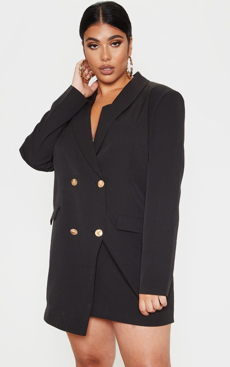 plt black blazer dress