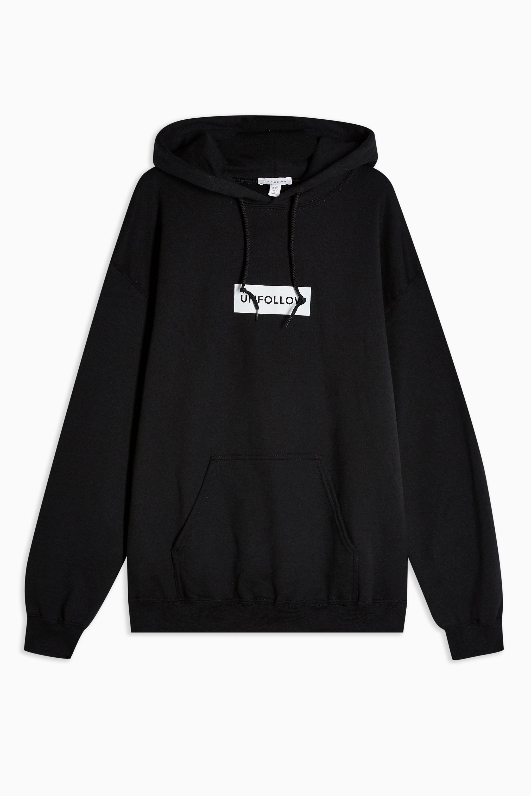 Black hoodie topshop outlet