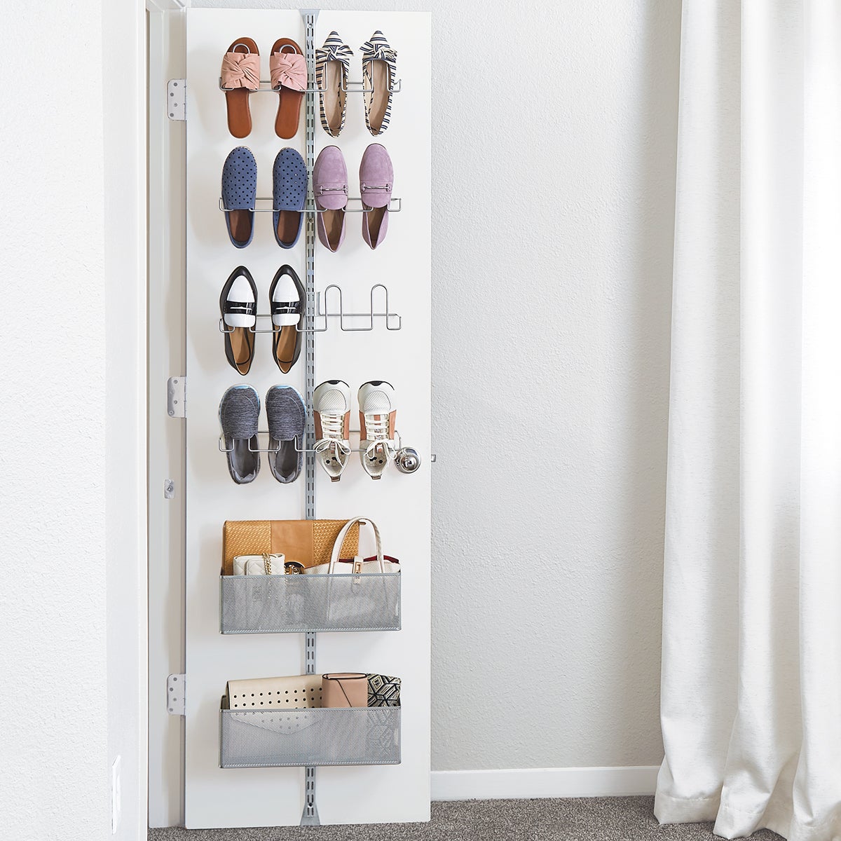 Container Store Utility Shoe Storage Door Wall Rack