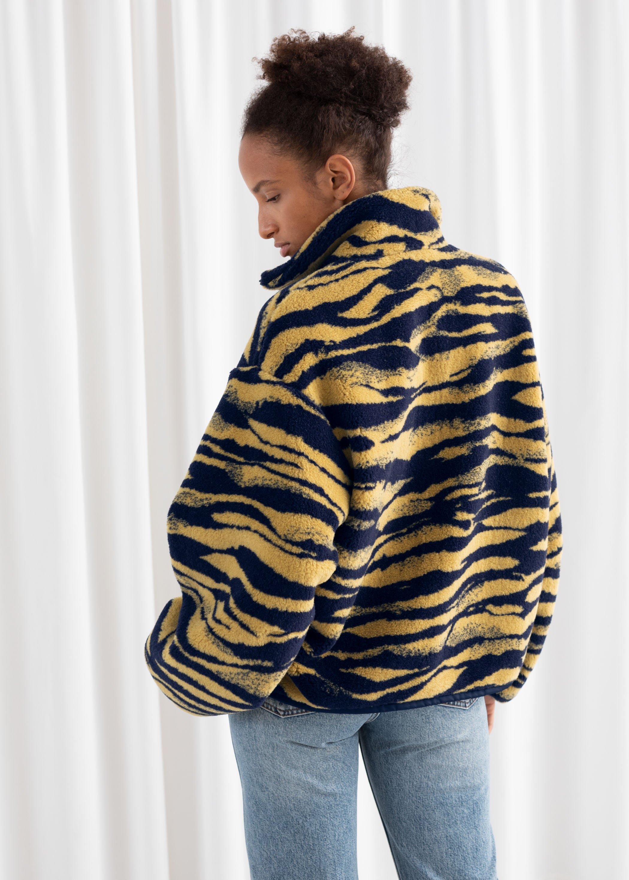 tiger print fleece jacket