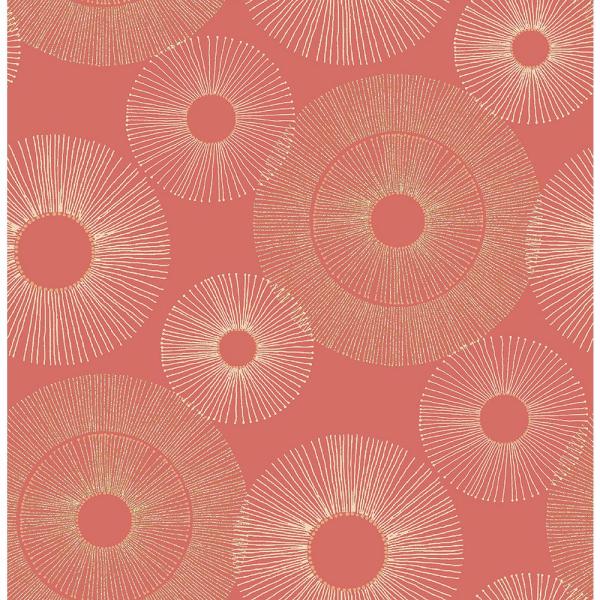 James + Eternity Coral Geometric Wallpaper