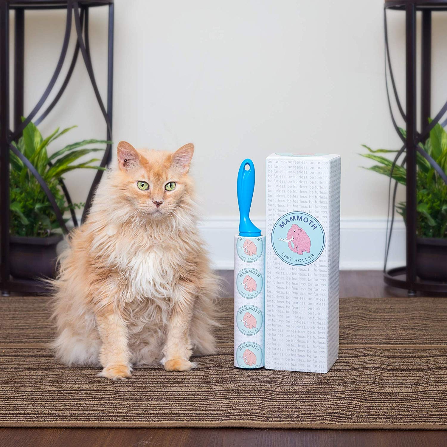 Mammoth Extra Large Lint Roller 2 Rollers and 2 Refills