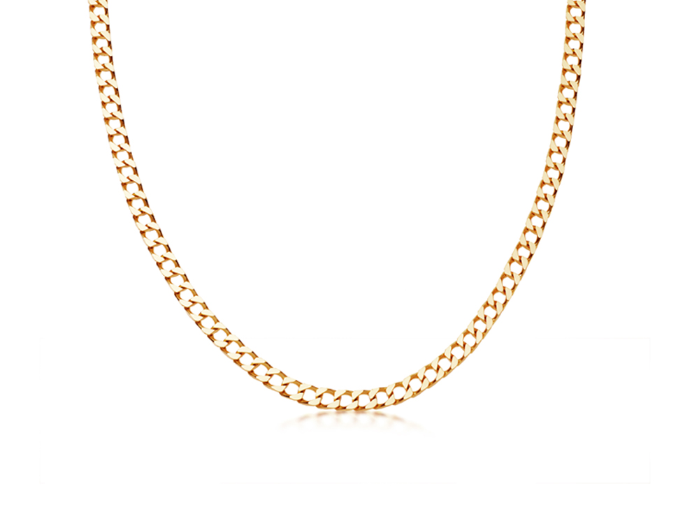 Lucy williams gold flat discount curb chain necklace
