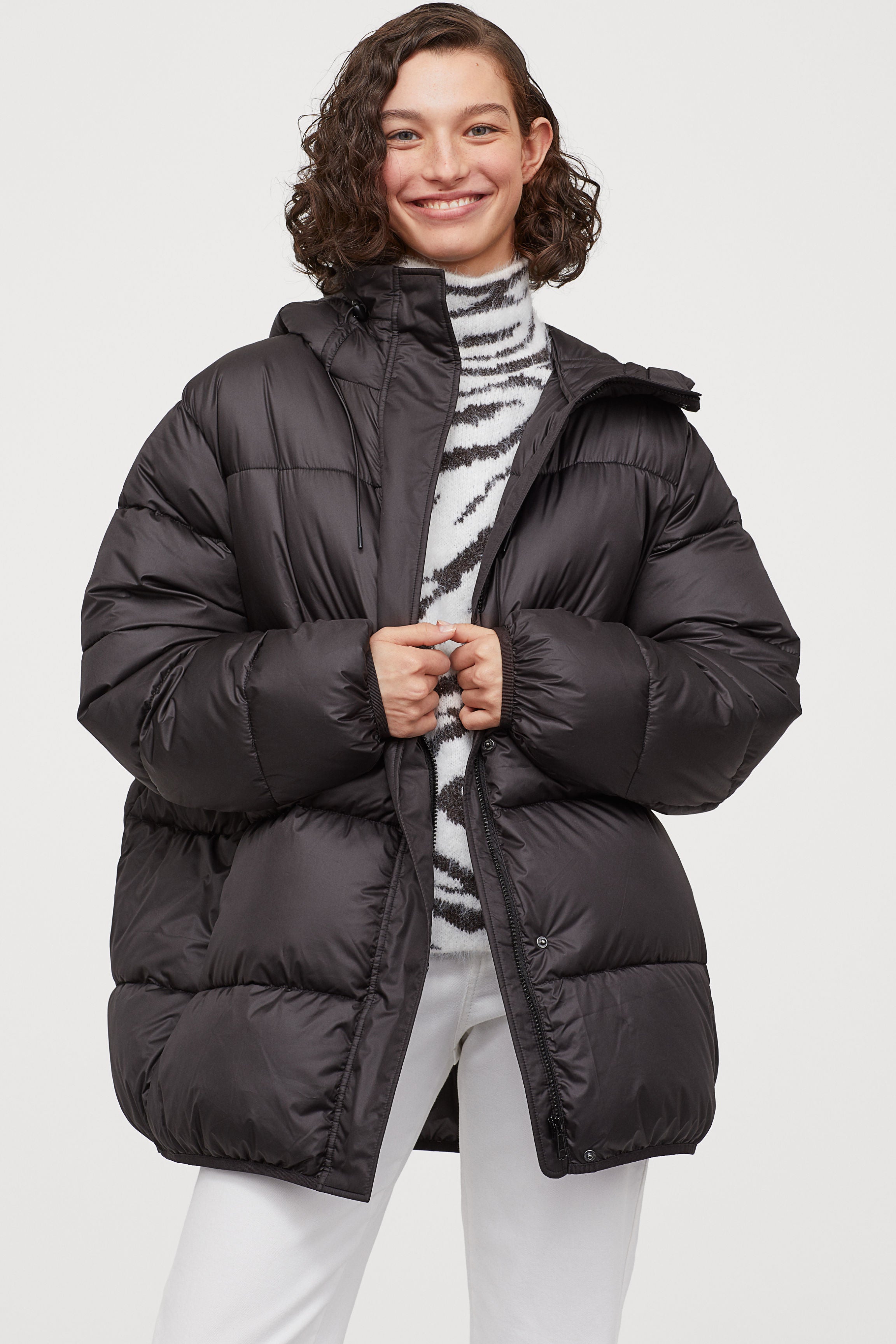 H&M + Padded Hooded Jacket