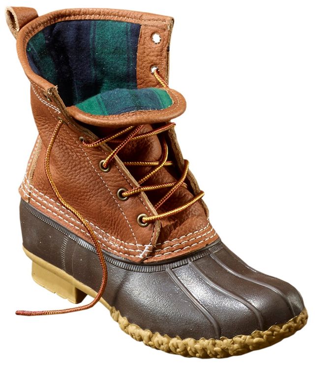 tumbled leather bean boots