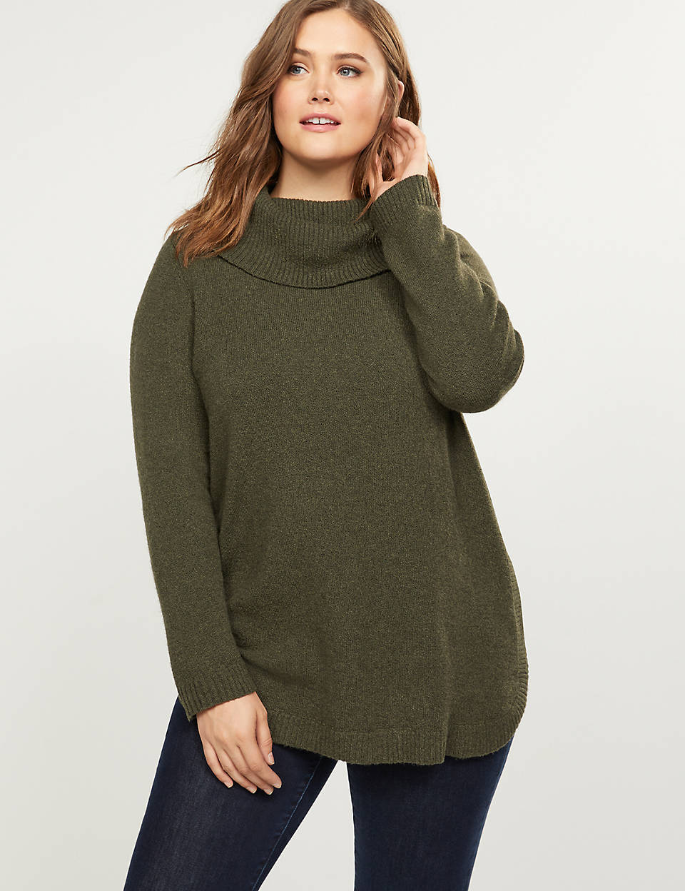 Lane Bryant + Cowl-Neck Tunic Sweater