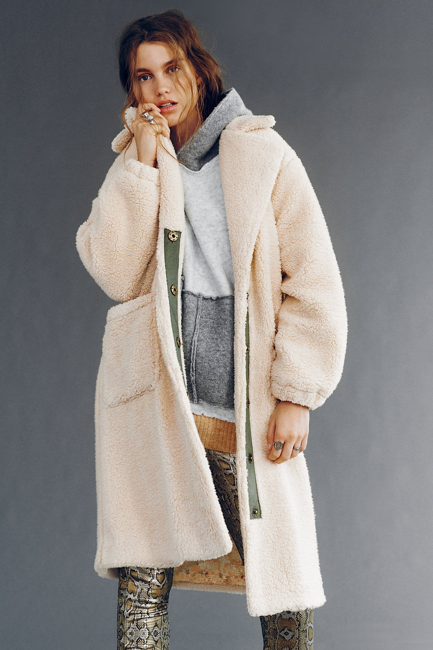 Free people sales teddy coat
