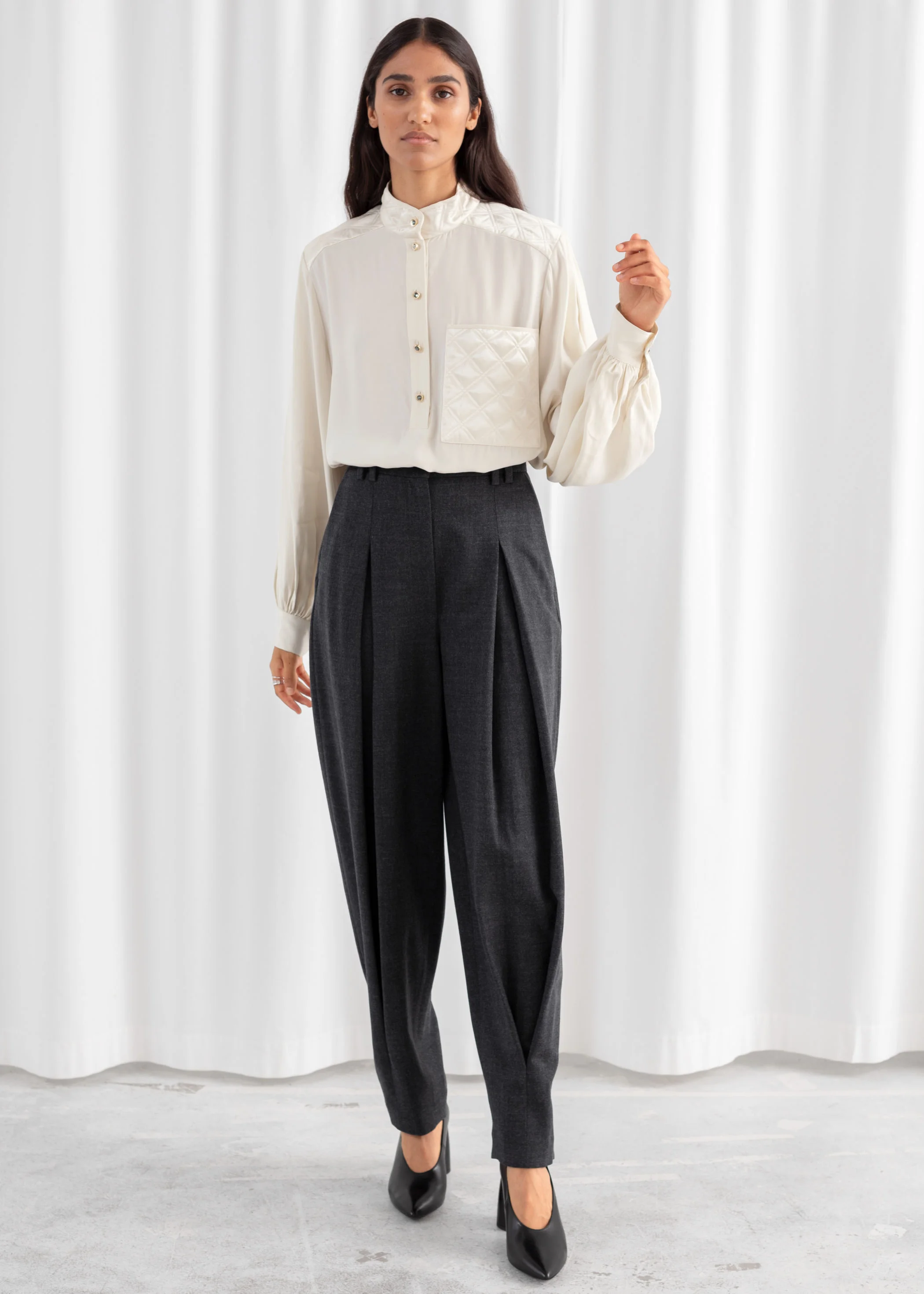 And Other Stories + Wool Blend Pleated Trousers