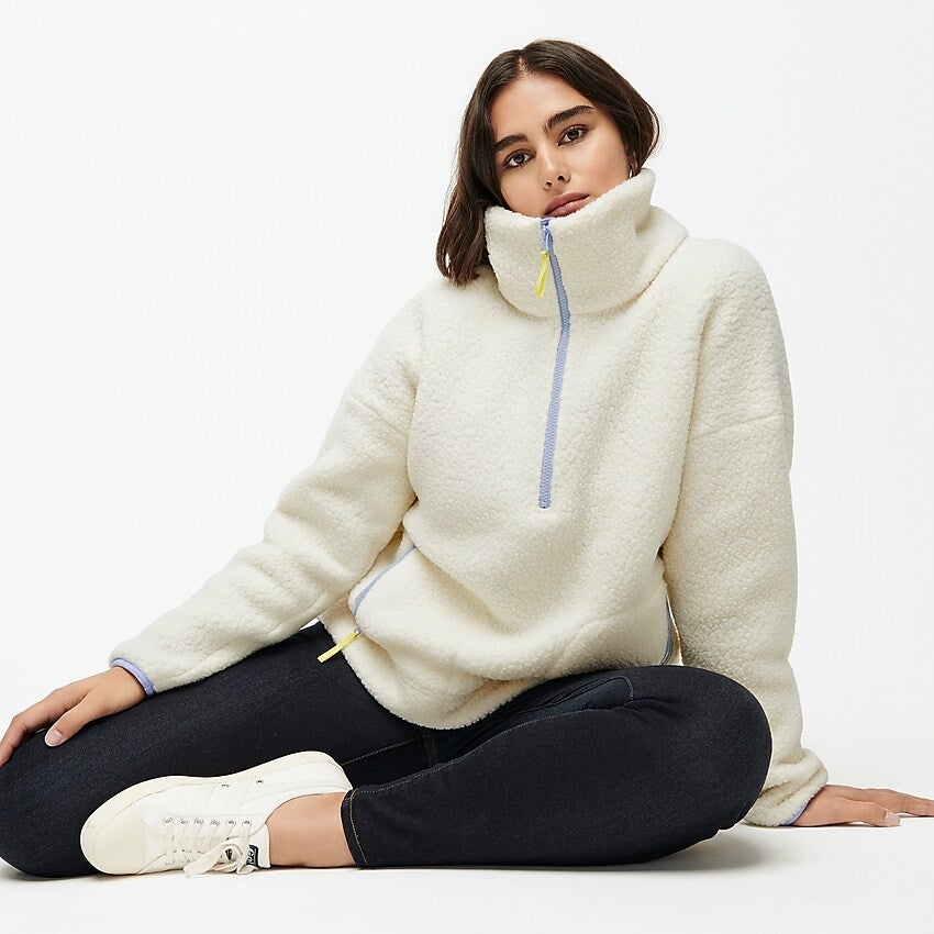 J.Crew + Polartec® fleece half-zip pullover jacket