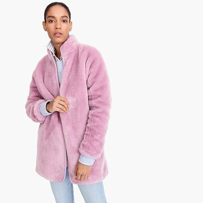 Zip up sales teddy coat