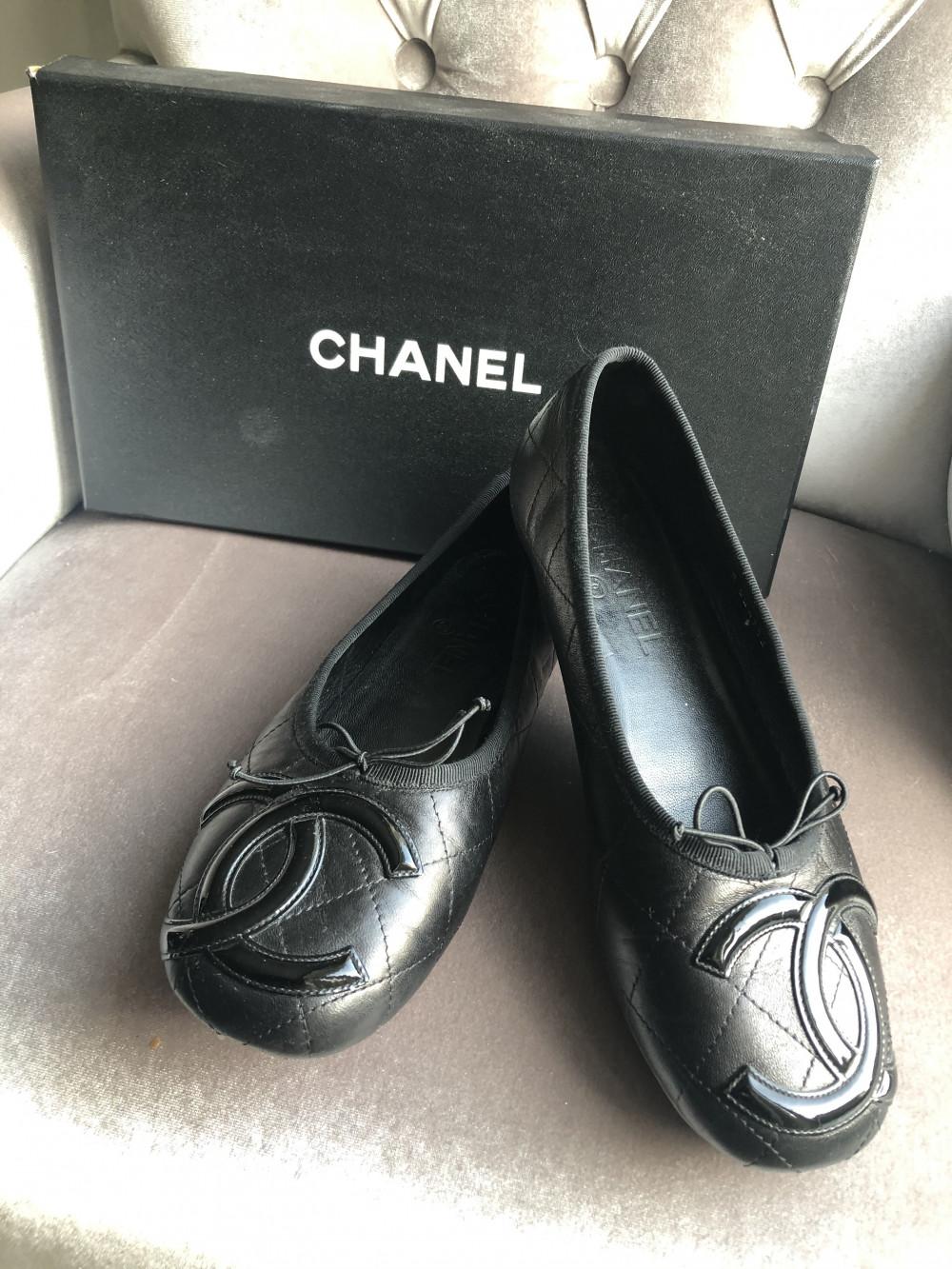 Chanel + Logo Flats