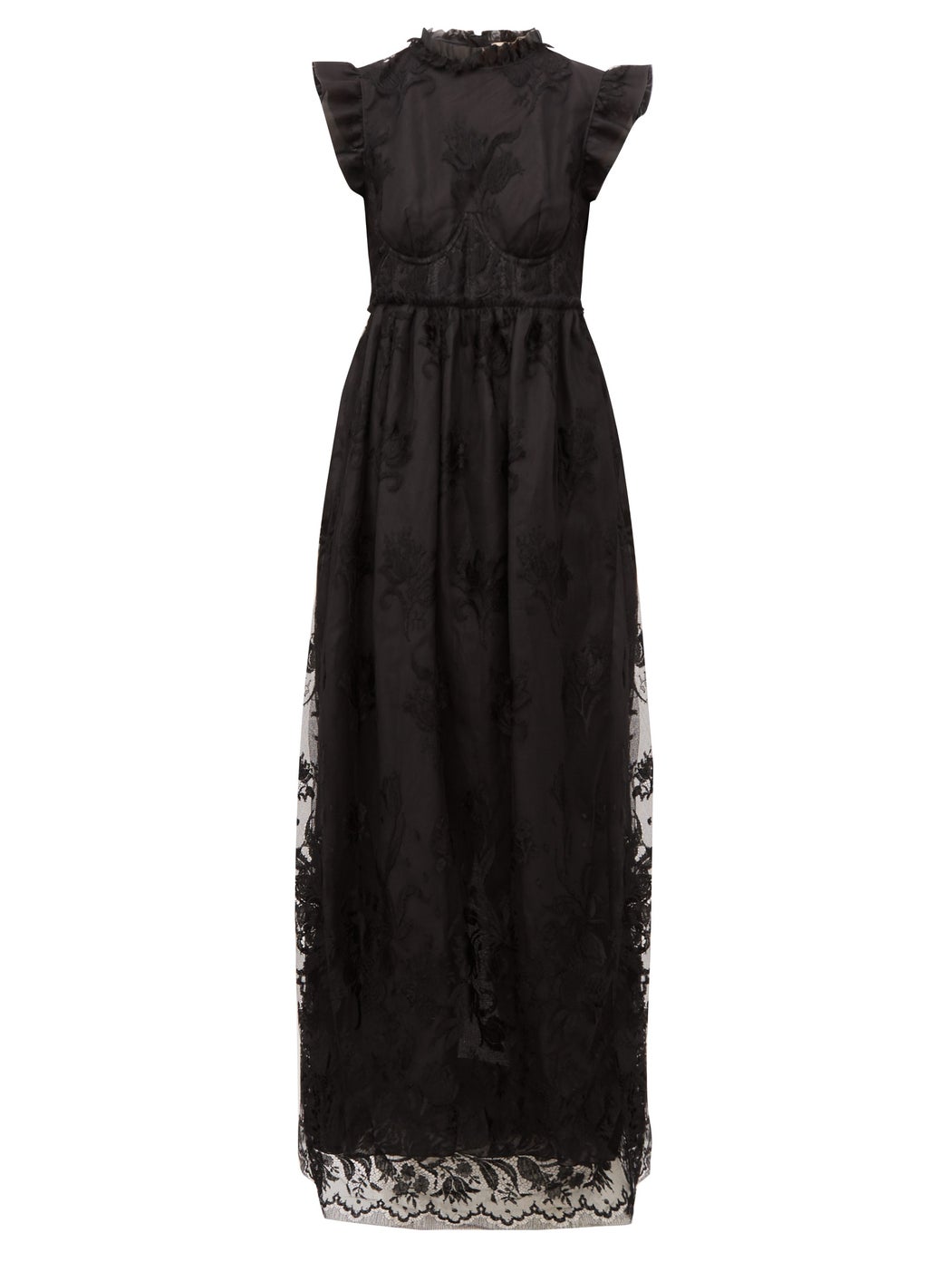Brock Collection + Patricia Ruffled Guipure-Lace Dress