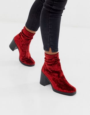 Velvet sock boots hotsell