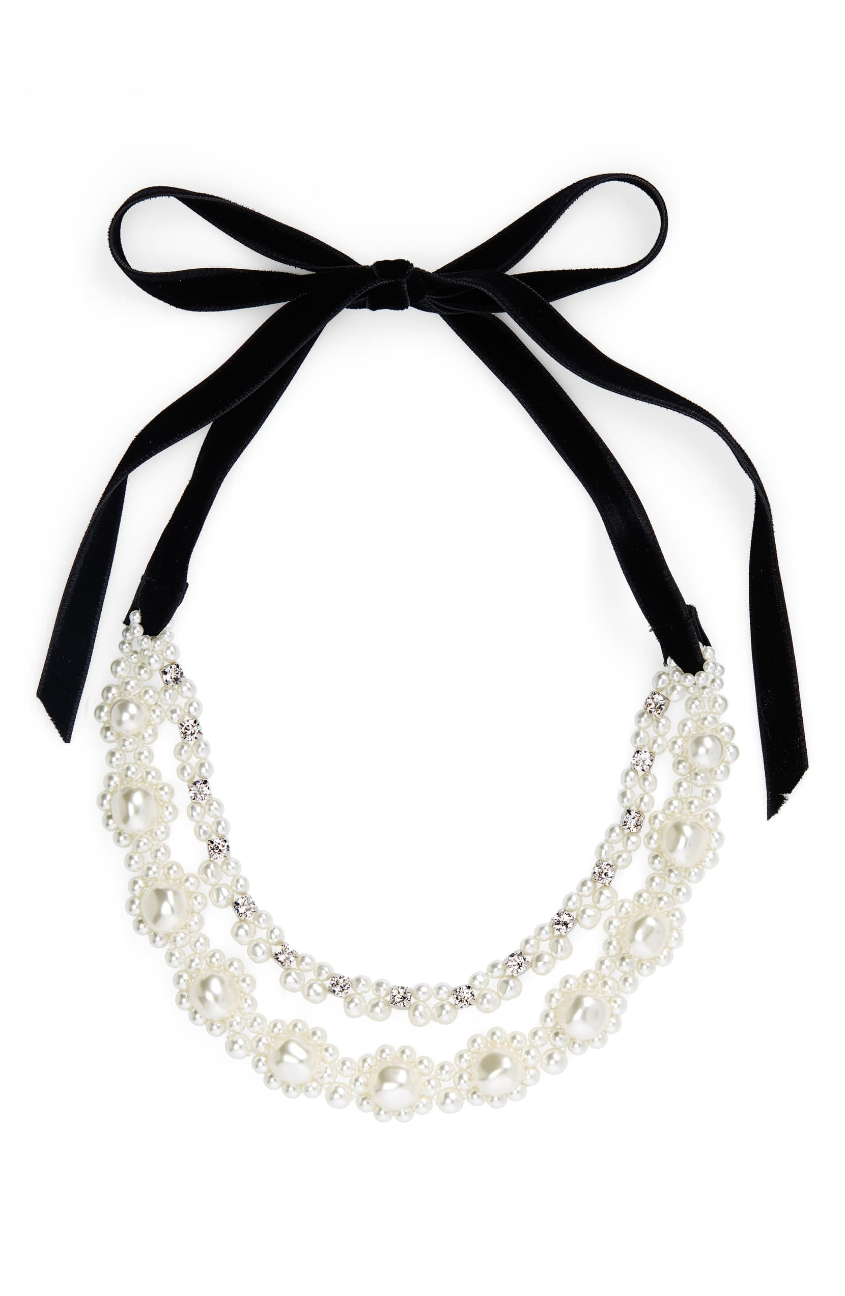 Simone Rocha + Baroque Imitation Pearl Double Strand Necklace