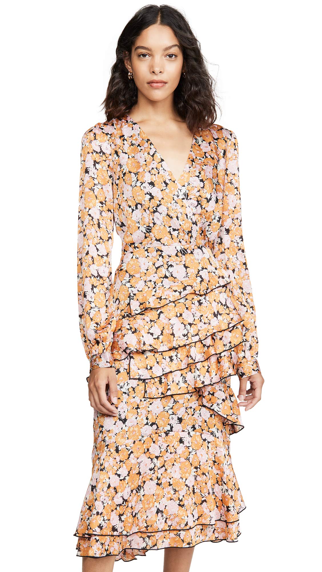wayf darlene tiered ruffle dress