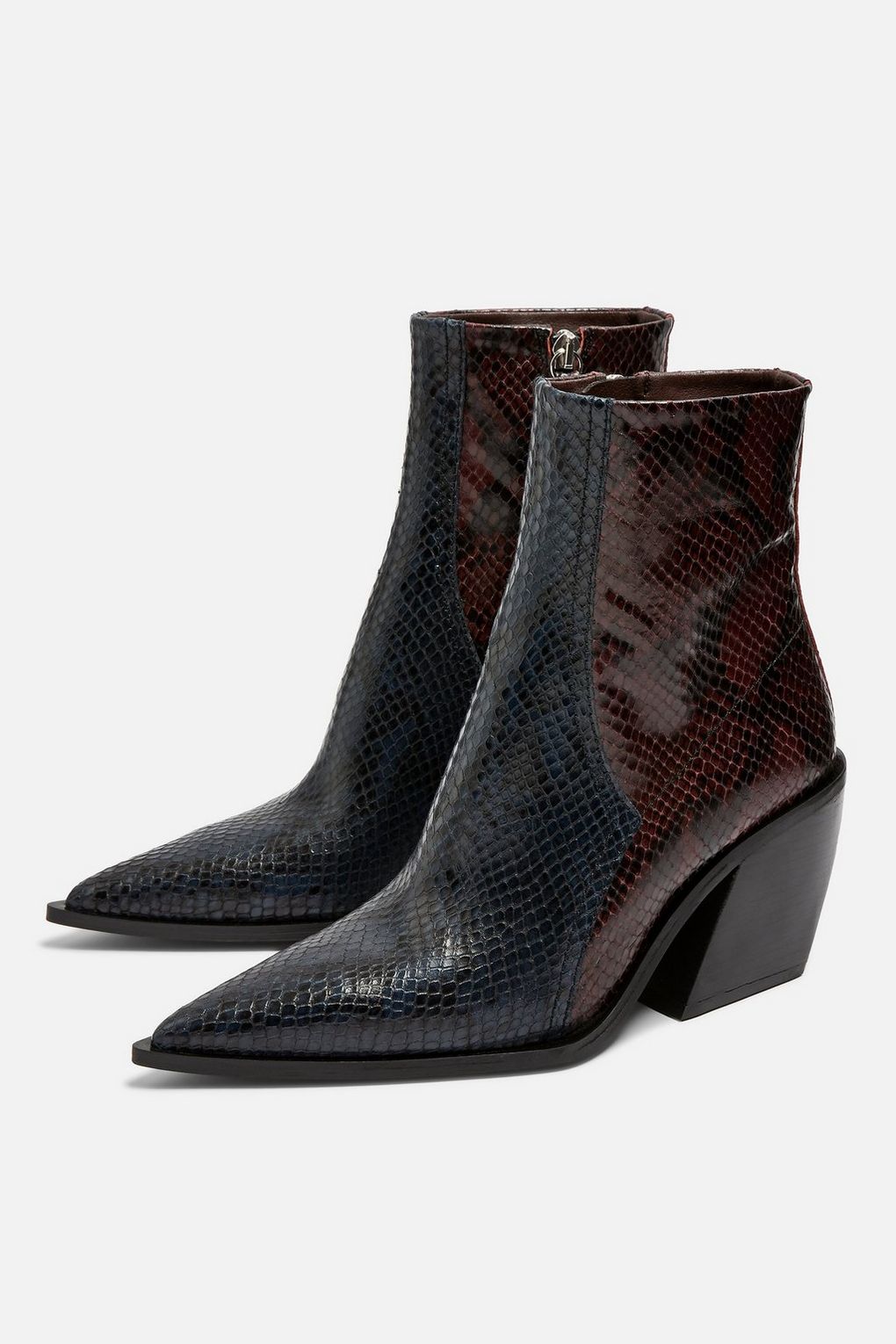 Topshop + Honour Leather Western Boots