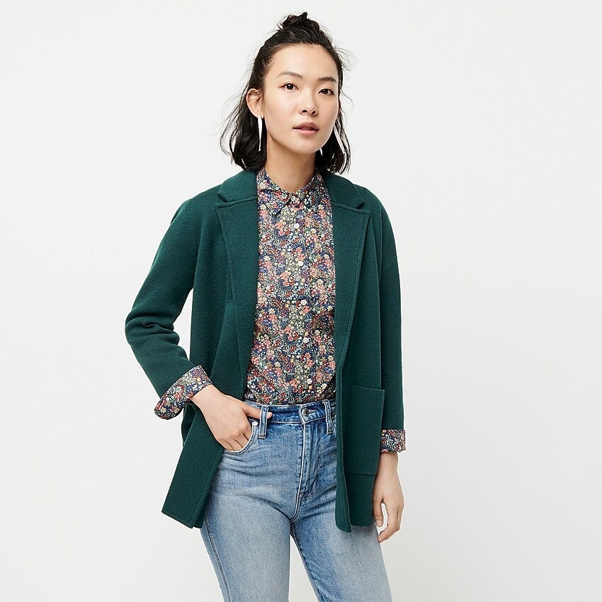 J.Crew + Sophie OpenFront SweaterBlazer