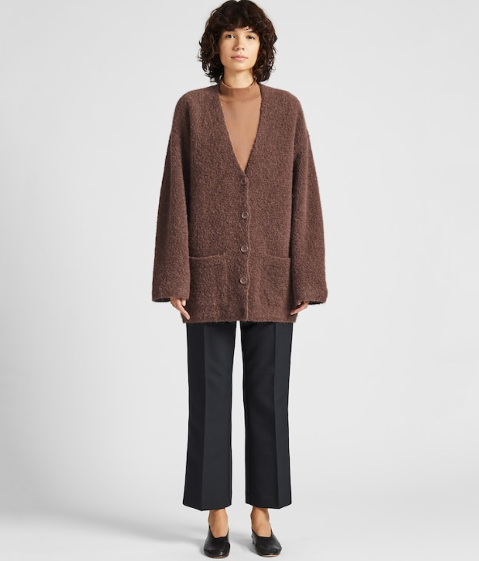 Uniqlo + Wool-Blend Boucle Knit Coat