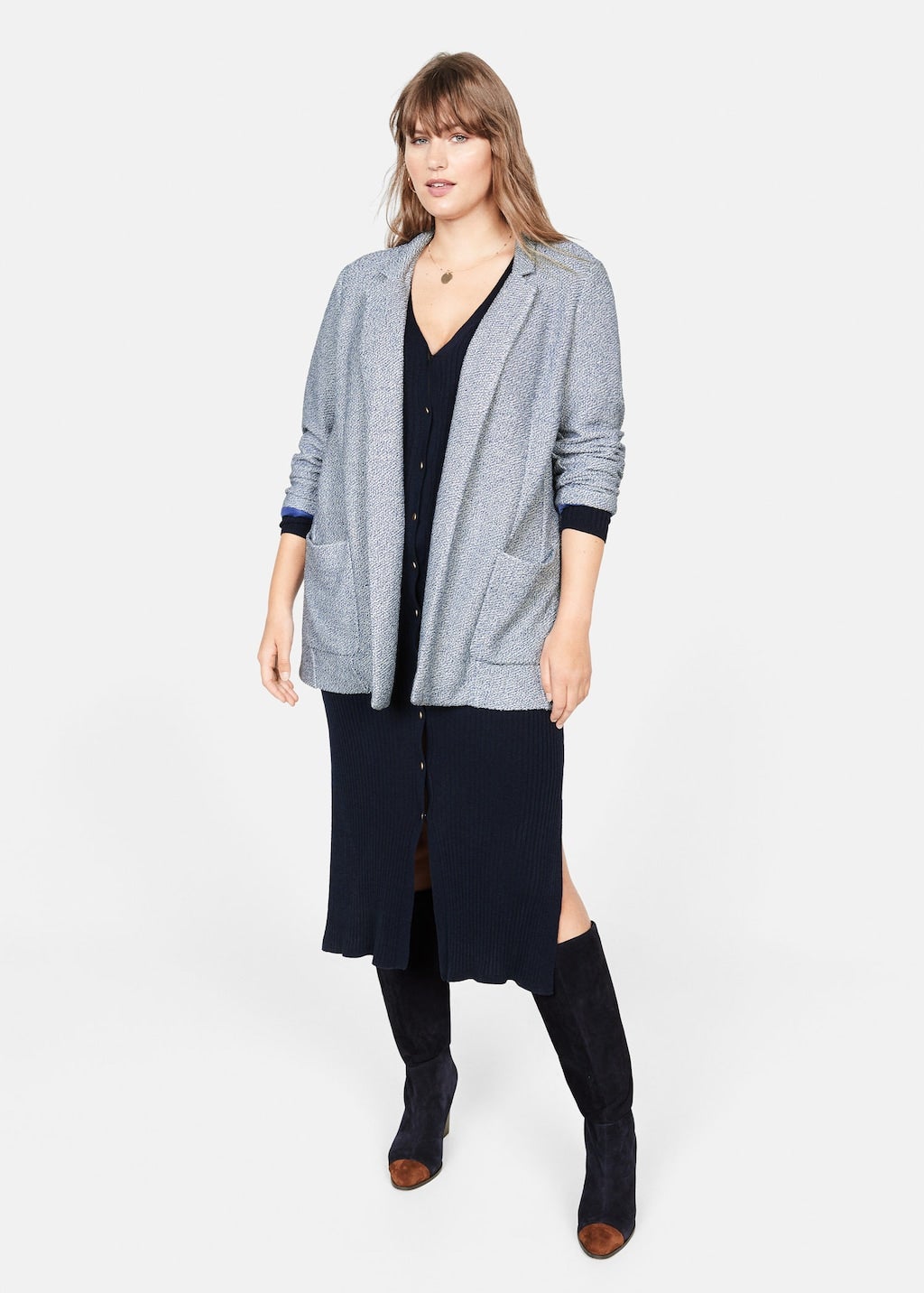 Violeta By Mango + Pocket Knit Jacket