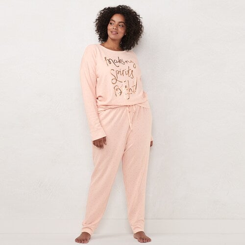 LC Lauren Conrad + Plus Size LC Lauren Conrad Extra Soft Pajama Set