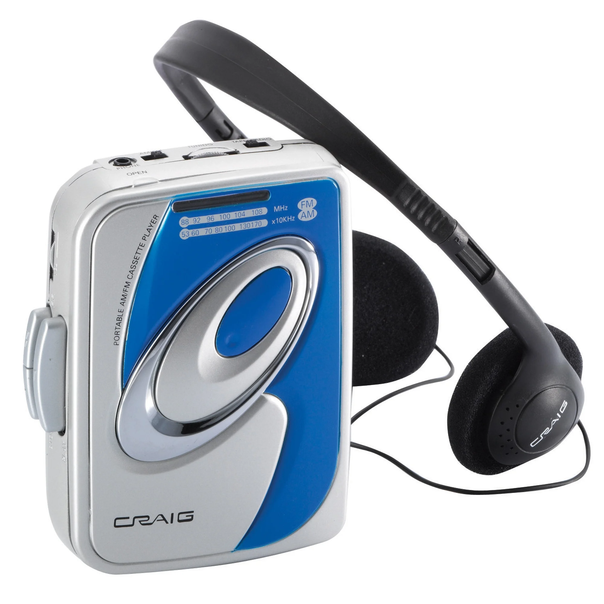 CRAIG Craig Personal AM FM Radio Cassette Player with Headphones