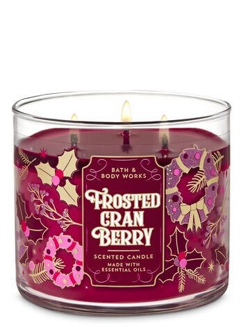 Frosted cranberry candle deals