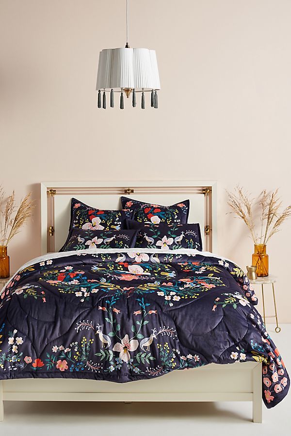 Rifle Paper Co. x Anthropologie + Rifle Paper Co x Anthropologie Velvet Luxembourg Quilt