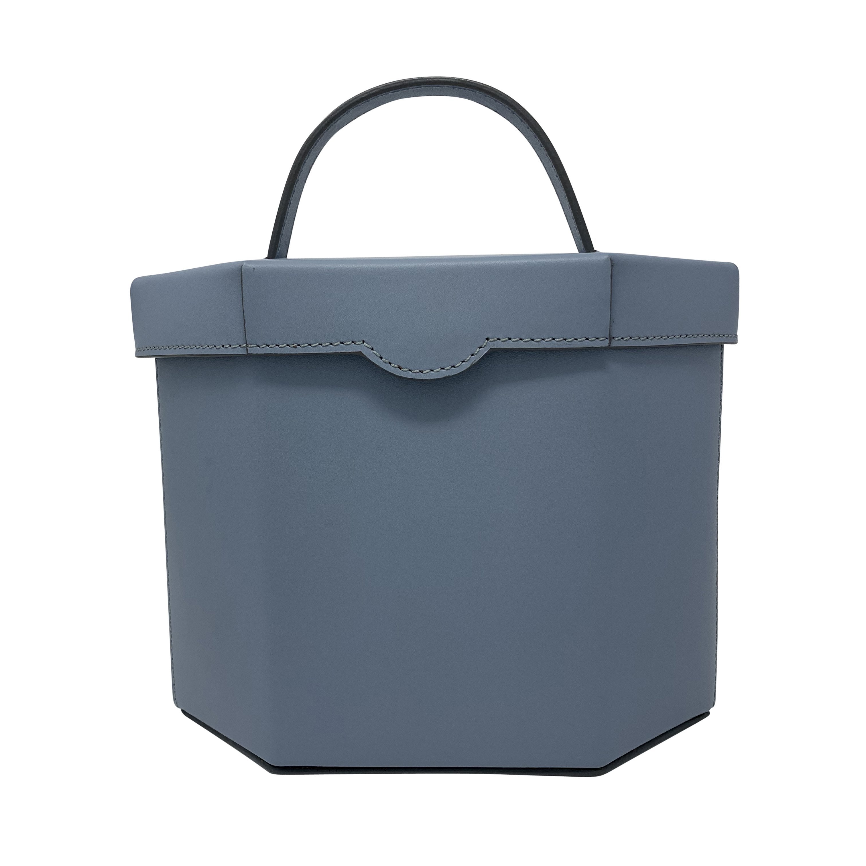 meli melo Thela Mini Shopper Tan & Cobalt Blue Leather Cross Body Bag for  Women 441.00