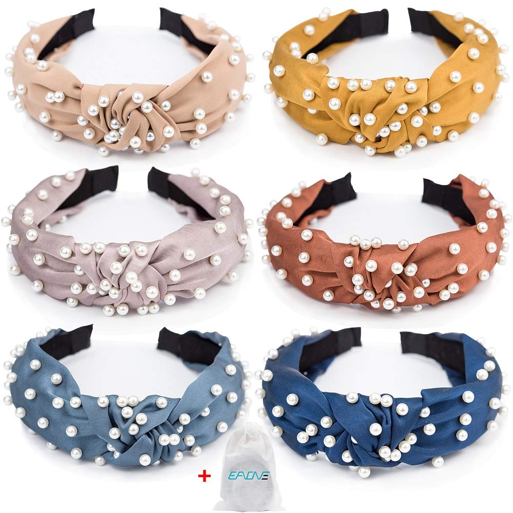 EAONE + Pearl Knotted Headbands Pack of 6