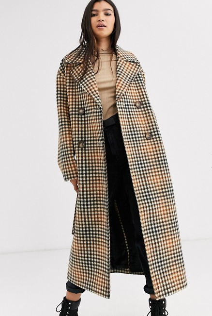 ASOS + Plaid Coat