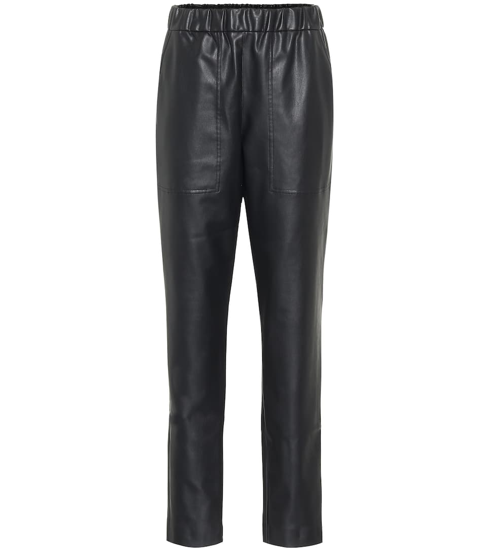 Tibi + Faux leather pants