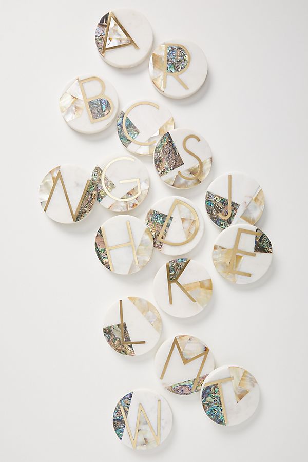 Anthropologie + Marina Monogram Coaster