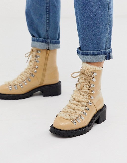 asos design elsie high heeled sock boot x