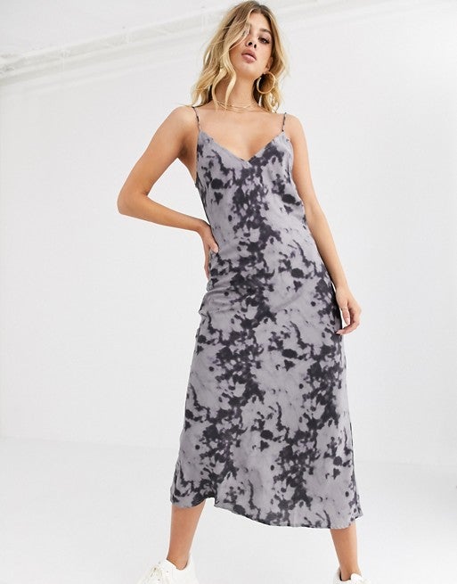 cami satin midi dress