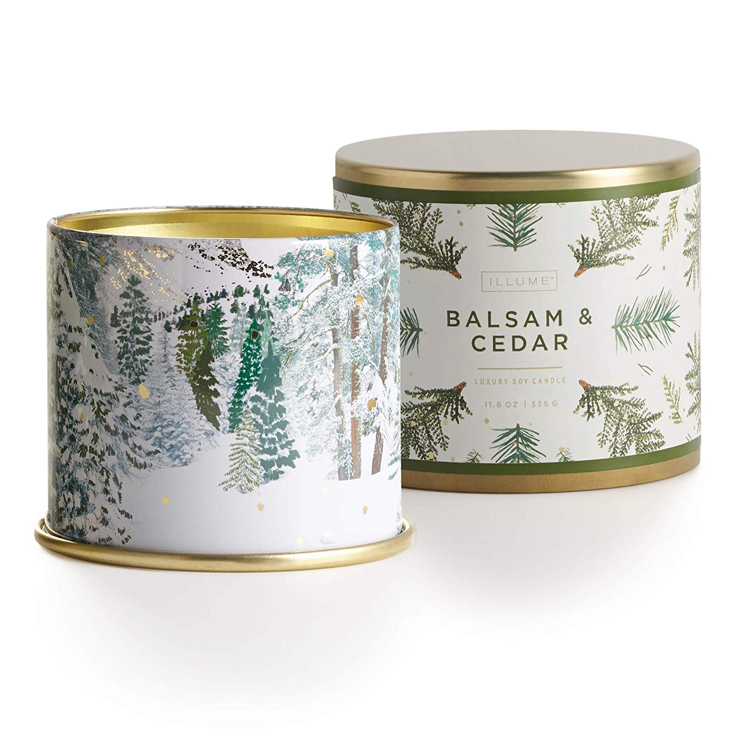 Illume + Illume Noble Holiday Collection Balsam & Cedar Vanity Candle