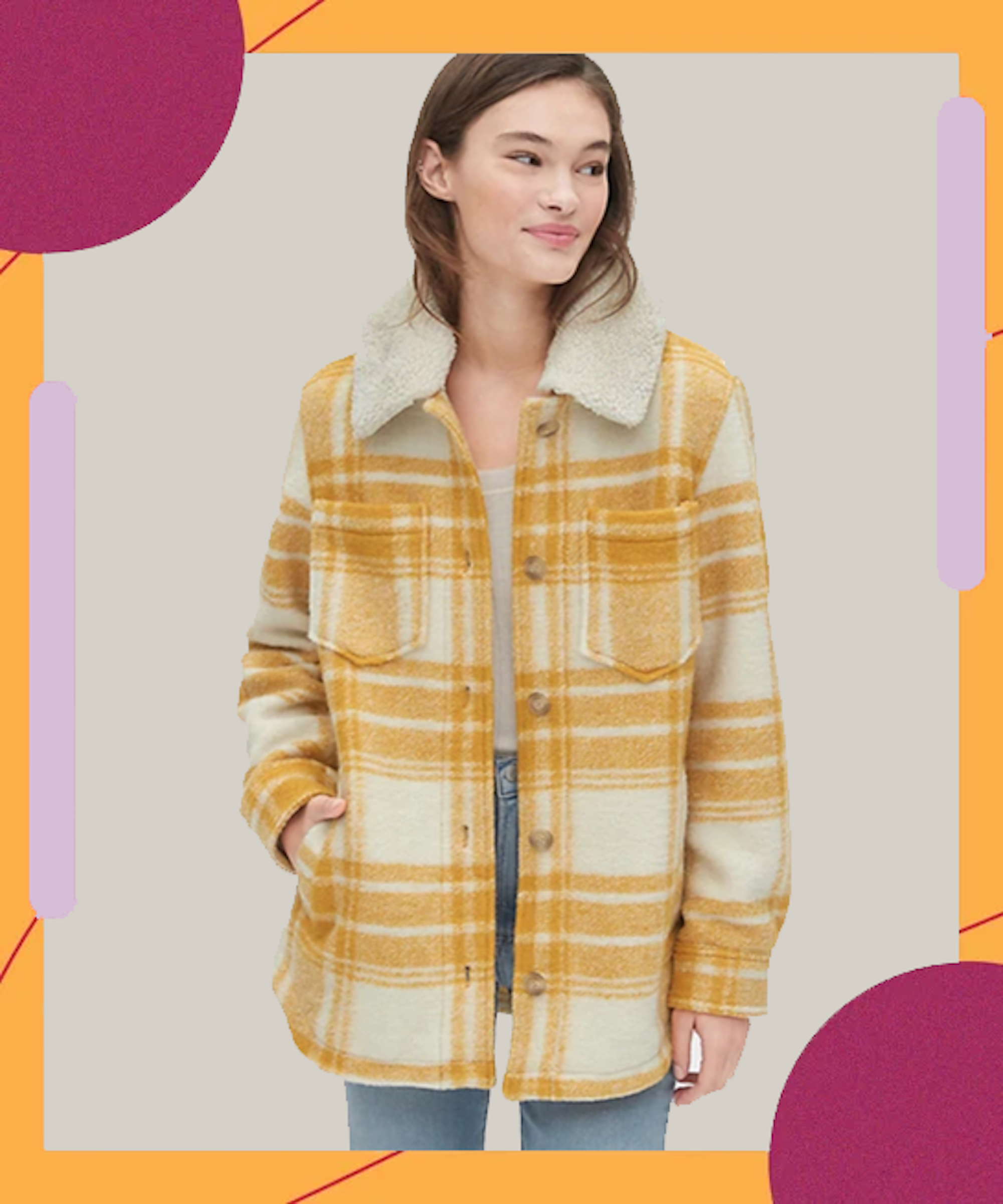 gap plaid coat