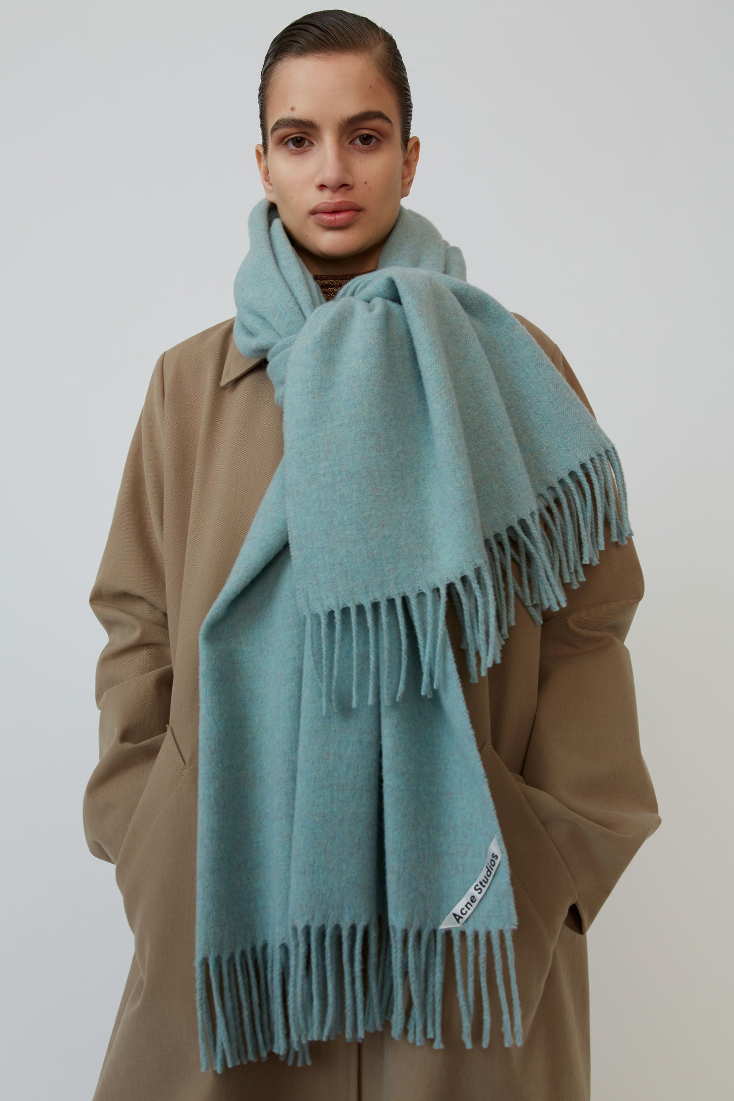 小物 Acne Studios Pastel wool scarf Acne Studios + Oversized Fringed Scarf