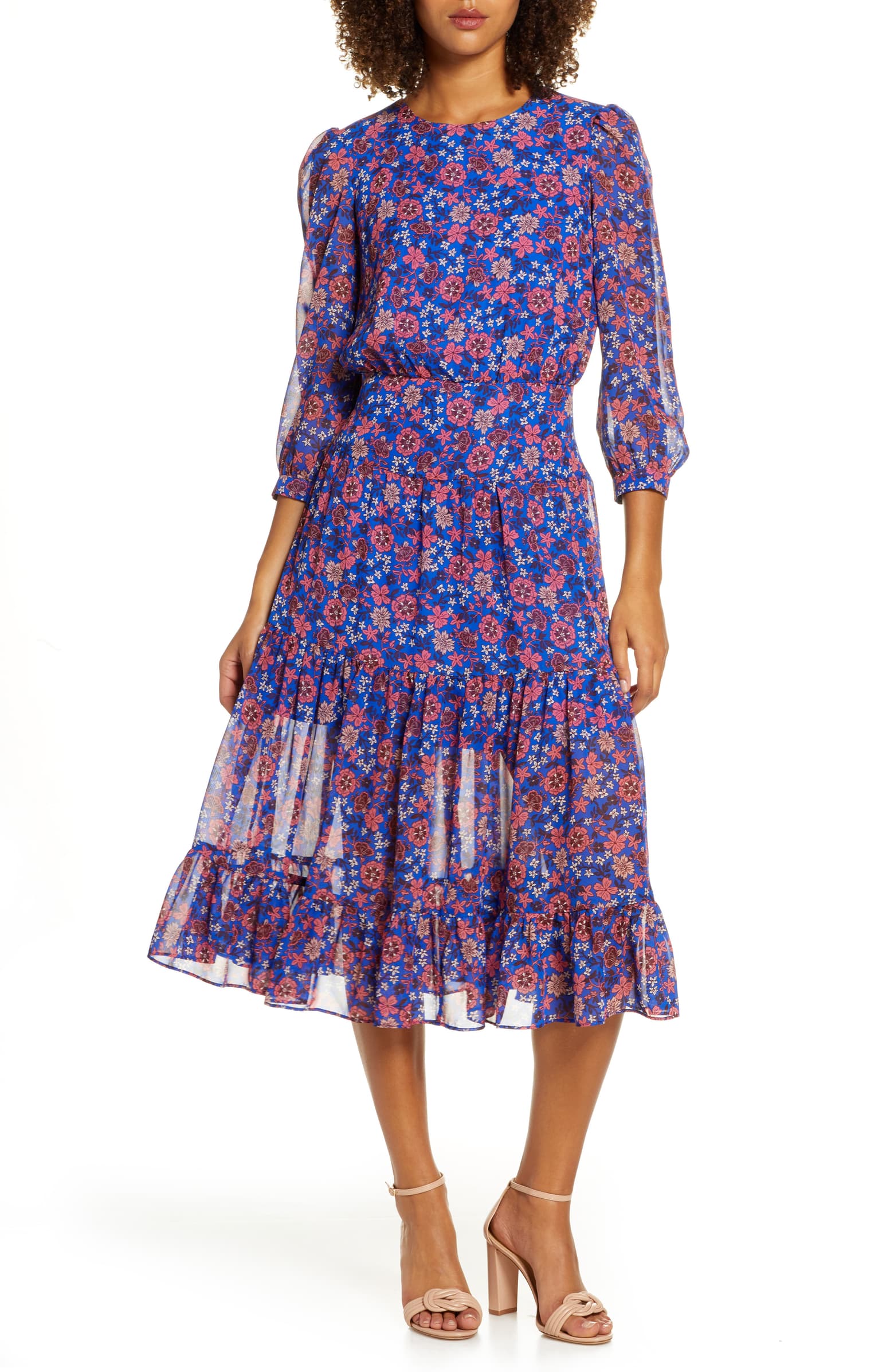 lipsy tigerlily print fit and flare midi dress