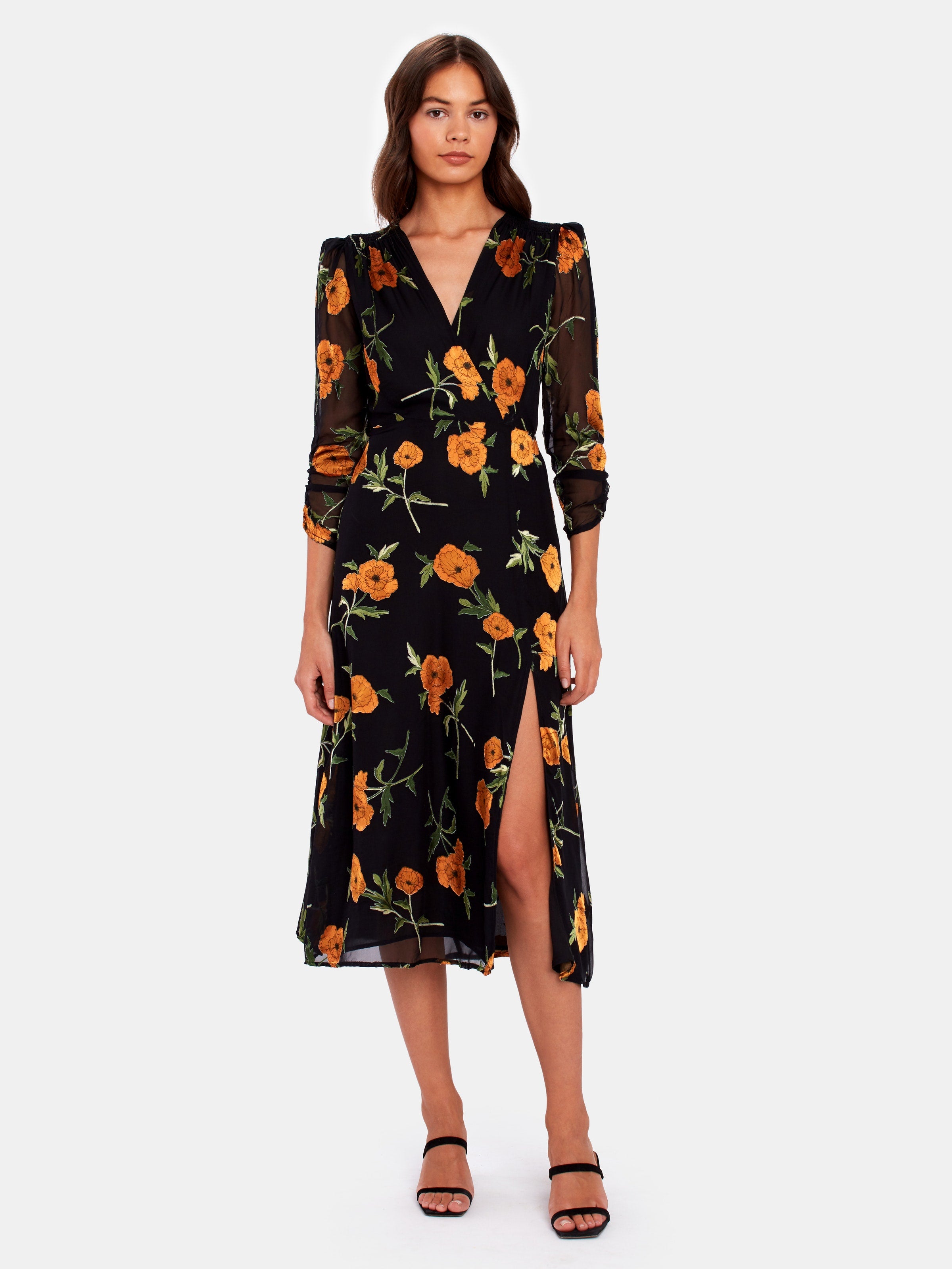 astr soleil midi dress