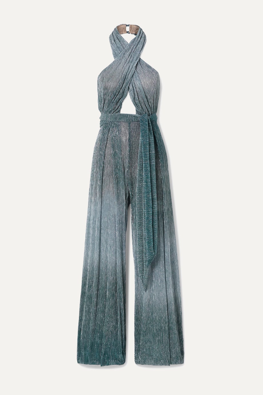 PatBo Ombr Lurex Halterneck Jumpsuit