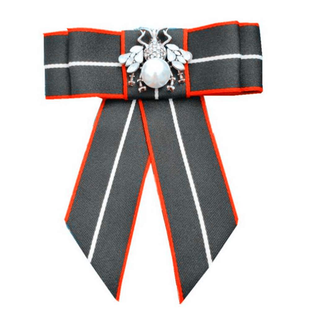 Happy Try + Ribbon-Crystal Brooch