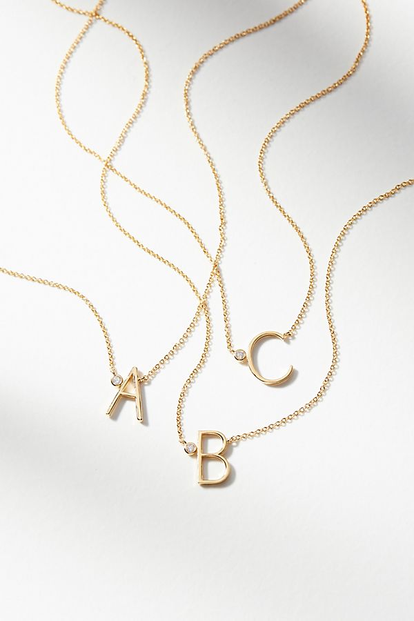 A Monogrammed Necklace Is The Easiest Thoughtful Gift In The Game Monogrammed Necklaces,