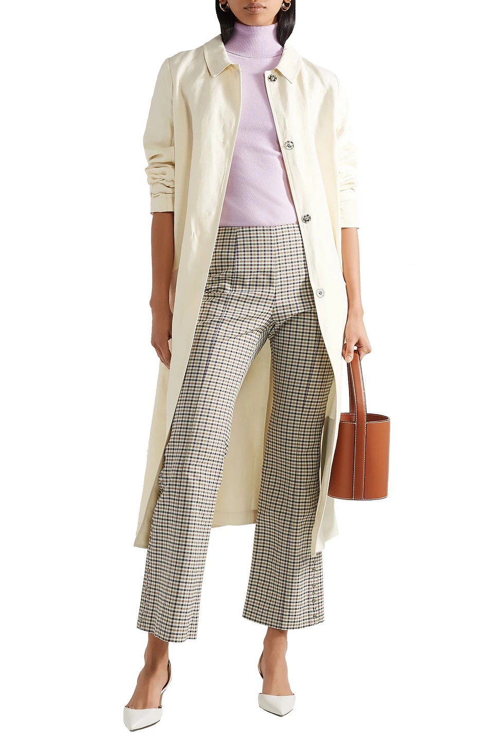 Mansur Gavriel + Ecru Long Canvas Coat