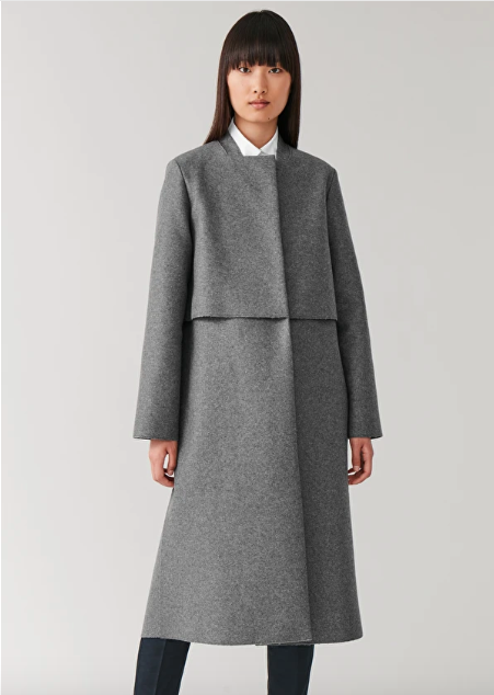 COS + Square-Neck Wool Coat