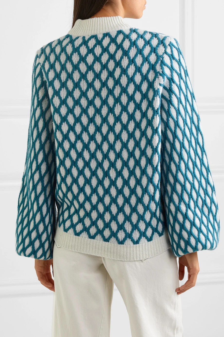 Ed beskytte Sky Stine Goya + Carlo Two-Tone Cable-Knit Sweater