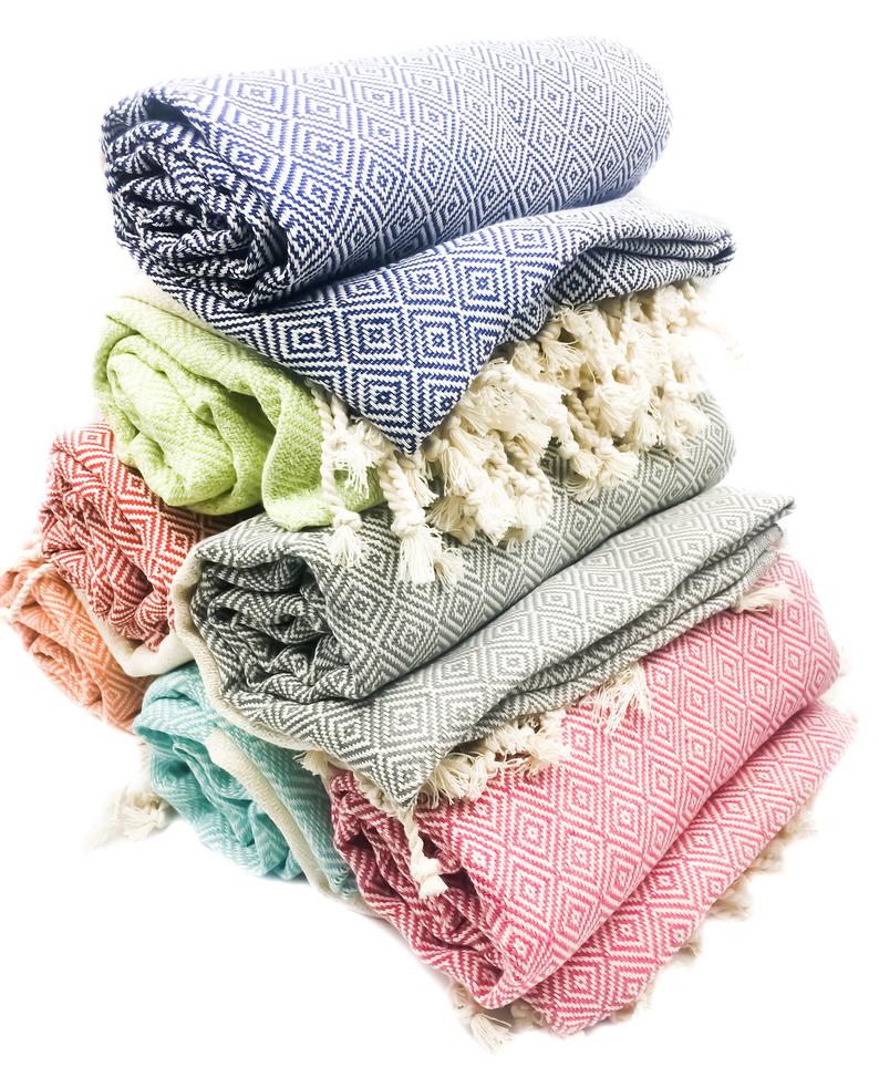 KalkedonTowels + Set of 8 Turkish Towel Throw Blankets