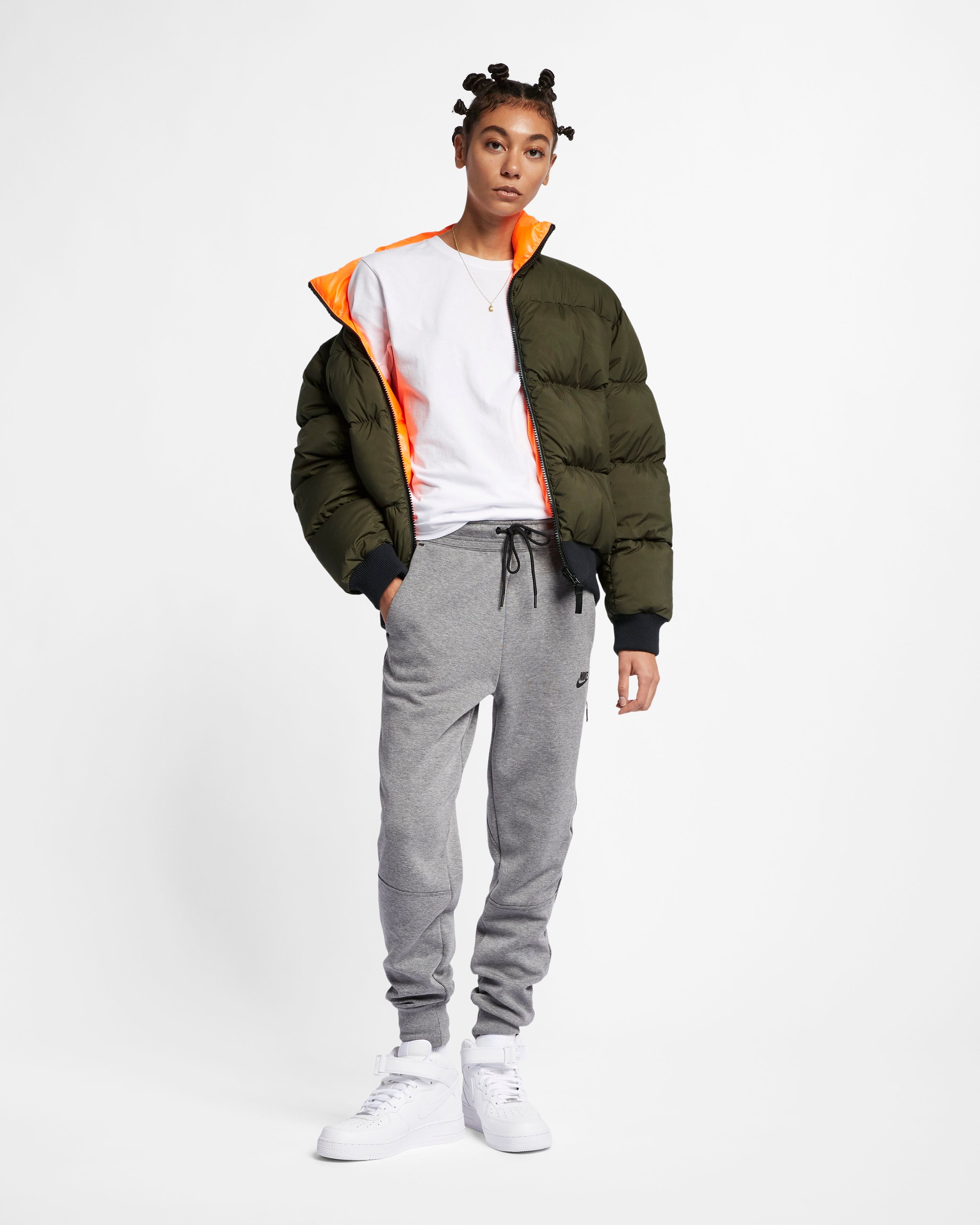 nike khaki puffer jacket