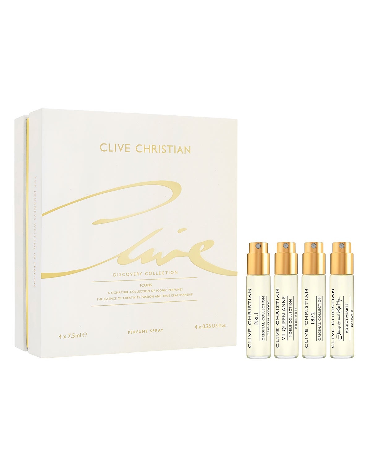 Clive Christian Discovery Collection Icons 4 Piece Spray Perfume Set