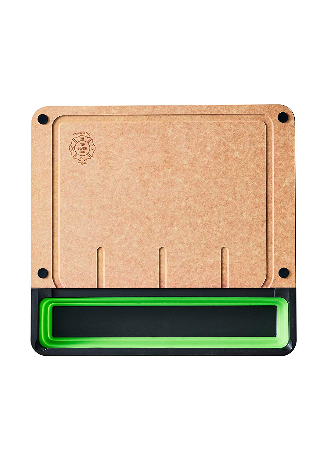 Cup Board Pro MessFree Sustainable Cutting Board with Cup Tray (As