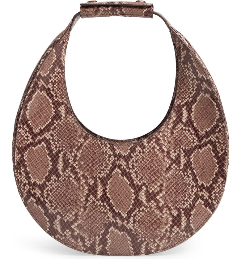 snakeskin leather bag